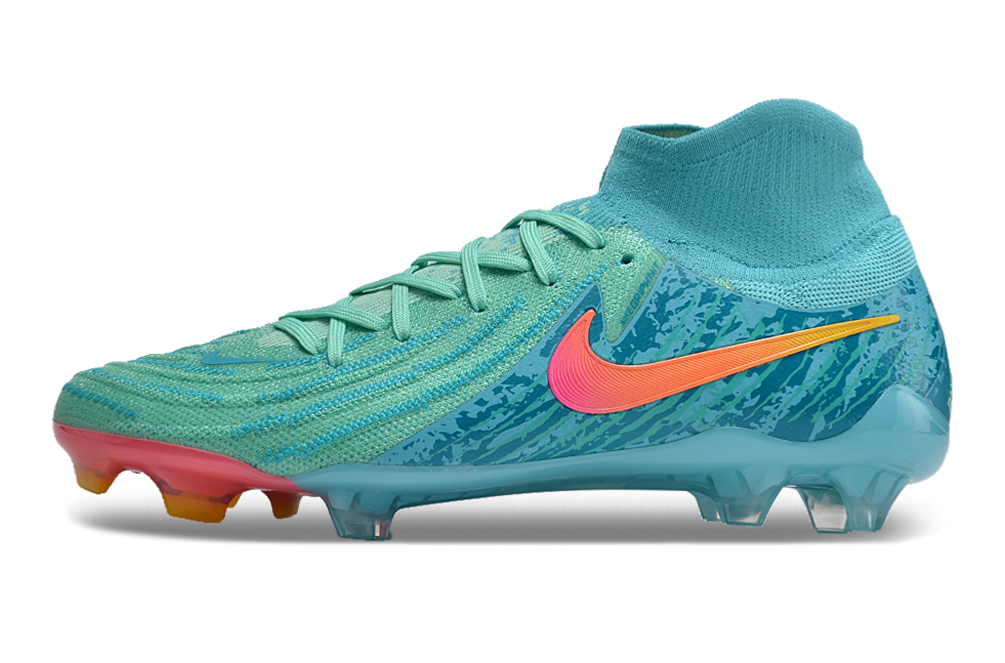 Phantom Luna Elite NU Super A Men's Full Knit Waterproof FG Soccer Shoes - Green/Blue/Pink