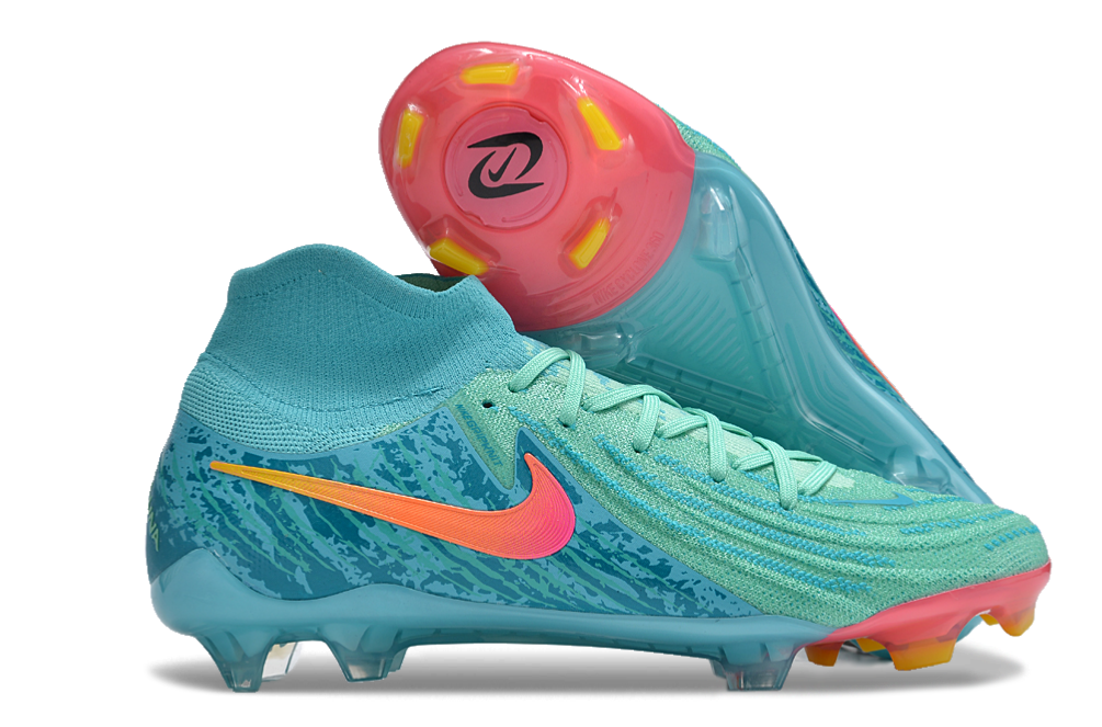 Phantom Luna Elite NU Super A Men's Full Knit Waterproof FG Soccer Shoes - Green/Blue/Pink