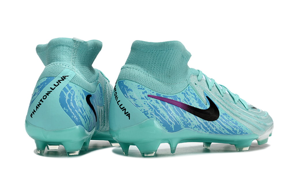 Phantom Luna Elite NU Super A Men's Full Knit Waterproof FG Soccer Shoes - Green/Blue/White/Black