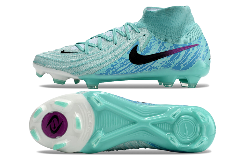 Phantom Luna Elite NU Super A Men's Full Knit Waterproof FG Soccer Shoes - Green/Blue/White/Black