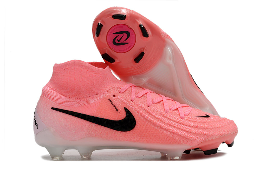 Phantom Luna Elite NU Super A Men's Full Knit Waterproof FG Soccer Shoes - Light Pink/Black