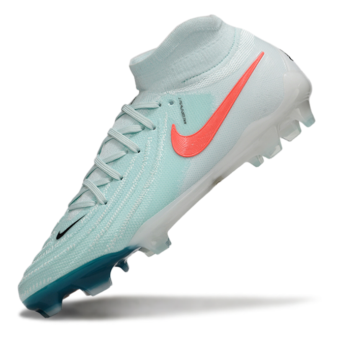 Phantom Luna Elite NU Super A Men's Full Knit Waterproof FG Soccer Shoes - Mint/Atomic Red/Off Noir