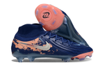 Phantom Luna Elite NU Super A Men's Full Knit Waterproof FG Soccer Shoes - Navy Blue/Beige