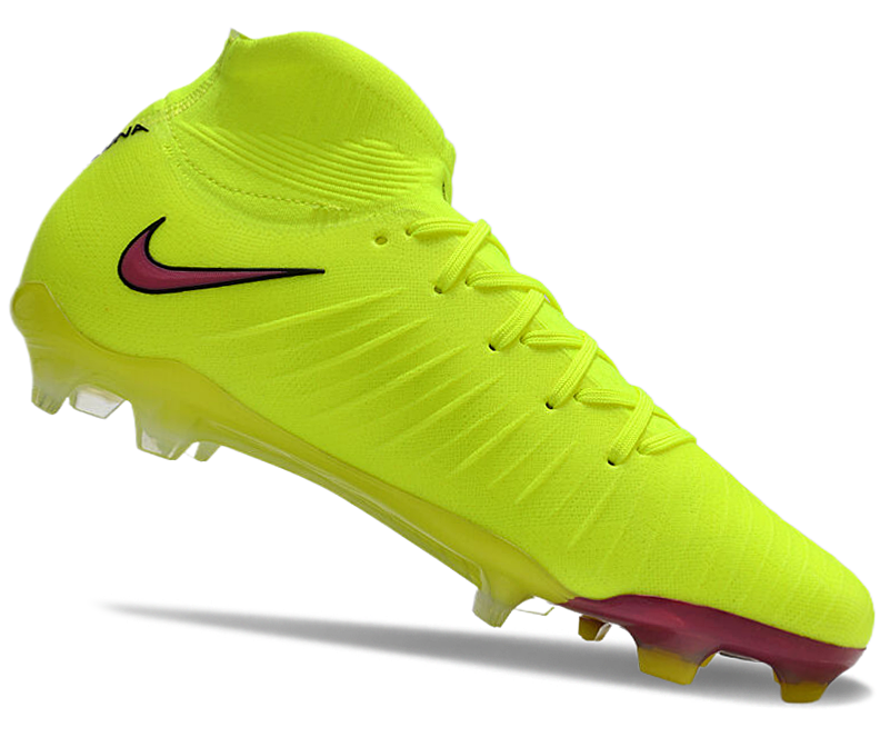 Phantom Luna Elite NU Super A Men's Full Knit Waterproof FG Soccer Shoes - Neon Yellow/Pink