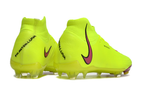 Phantom Luna Elite NU Super A Men's Full Knit Waterproof FG Soccer Shoes - Neon Yellow/Pink