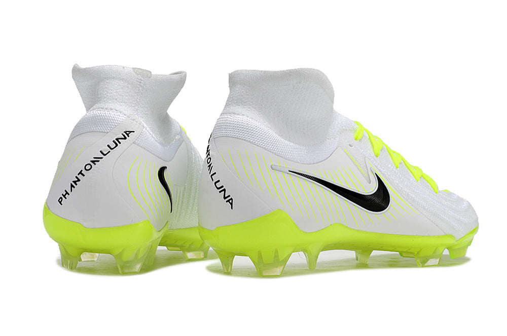 Phantom Luna Elite NU Super A Men's Full Knit Waterproof FG Soccer Shoes - Neon Yellow/White/Black