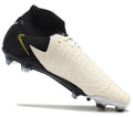 Phantom Luna Elite NU Super A Men's Full Knit Waterproof FG Soccer Shoes - Off White/Black/Gold