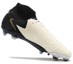 Phantom Luna Elite NU Super A Men's Full Knit Waterproof FG Soccer Shoes - Off White/Black/Gold