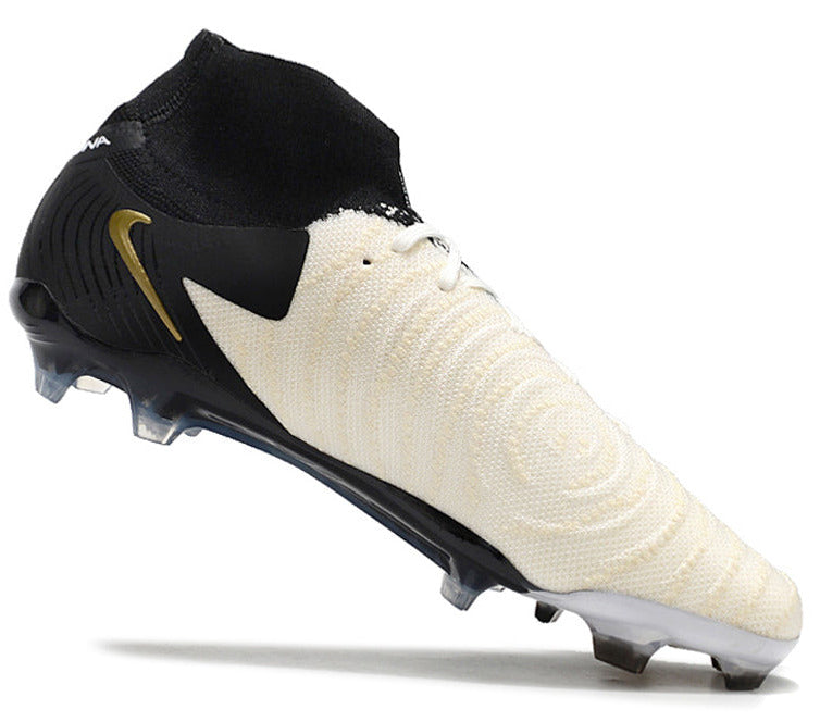Phantom Luna Elite NU Super A Men's Full Knit Waterproof FG Soccer Shoes - Off White/Black/Gold