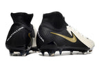 Phantom Luna Elite NU Super A Men's Full Knit Waterproof FG Soccer Shoes - Off White/Black/Gold