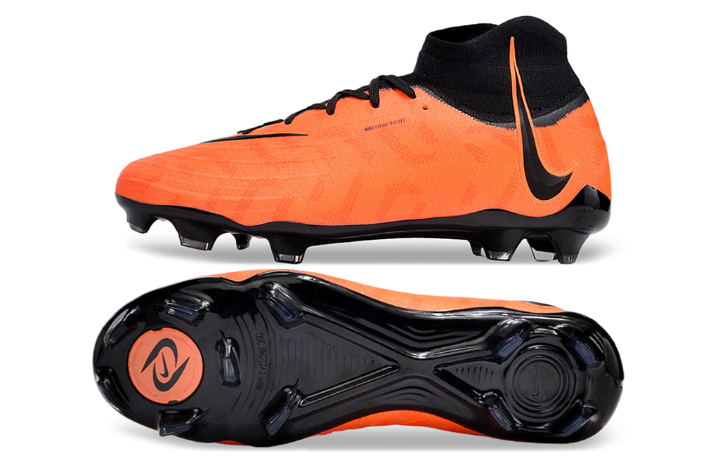 Phantom Luna Elite NU Super A Men's Full Knit Waterproof FG Soccer Shoes - Orange/Black