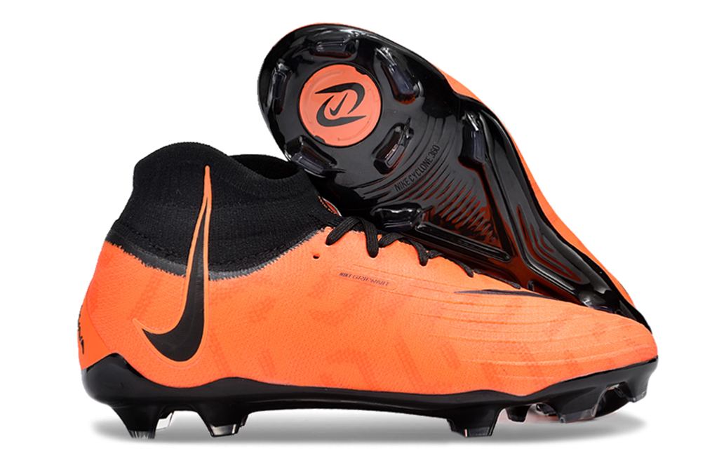 Phantom Luna Elite NU Super A Men's Full Knit Waterproof FG Soccer Shoes - Orange/Black