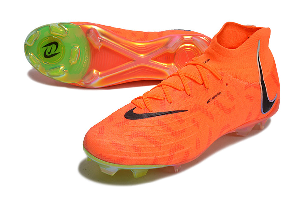 Phantom Luna Elite NU Super A Men's Full Knit Waterproof FG Soccer Shoes - Orange/Black/Green