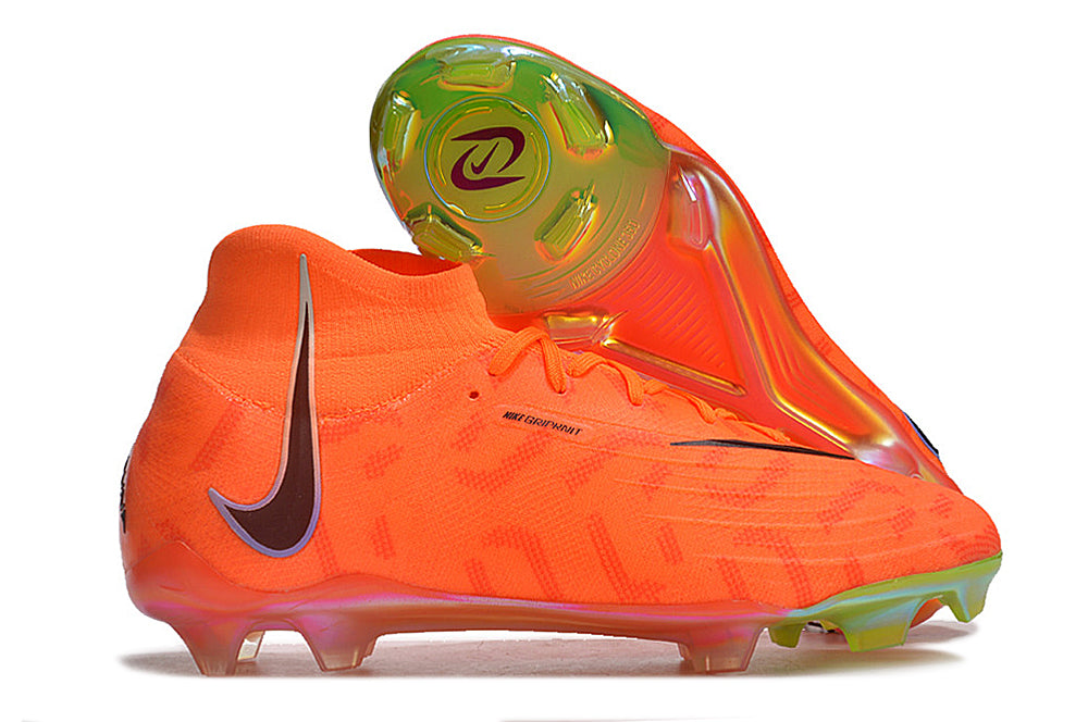 Phantom Luna Elite NU Super A Men's Full Knit Waterproof FG Soccer Shoes - Orange/Black/Green