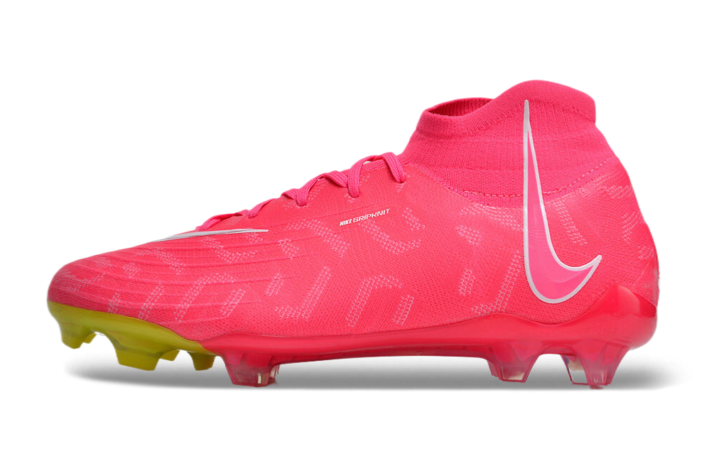Phantom Luna Elite NU Super A Men's Full Knit Waterproof FG Soccer Shoes - Pink Blast/Volt/White