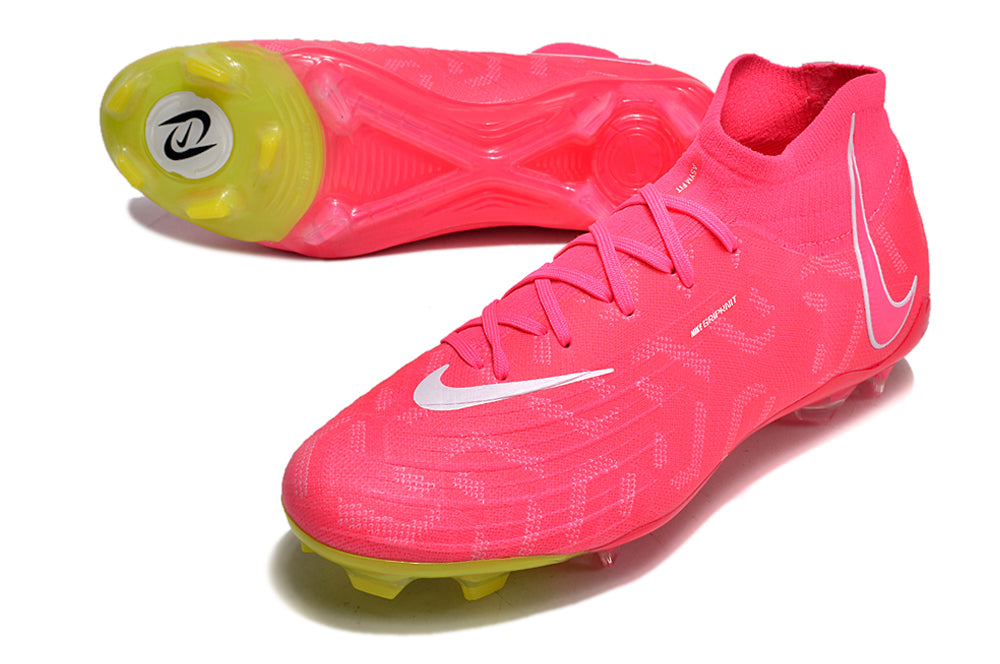 Phantom Luna Elite NU Super A Men's Full Knit Waterproof FG Soccer Shoes - Pink Blast/Volt/White