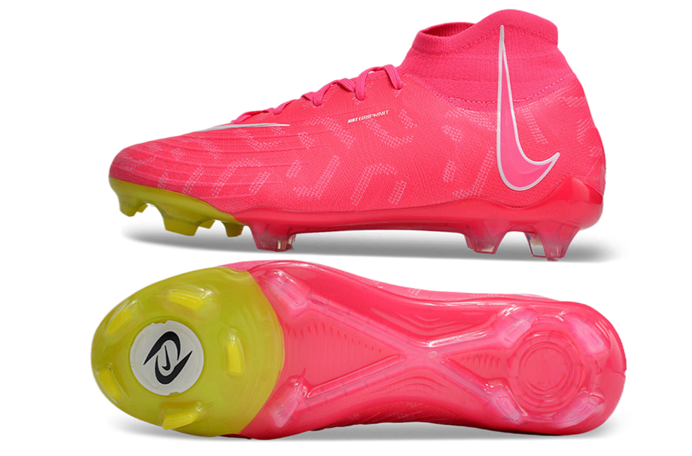 Phantom Luna Elite NU Super A Men's Full Knit Waterproof FG Soccer Shoes - Pink Blast/Volt/White