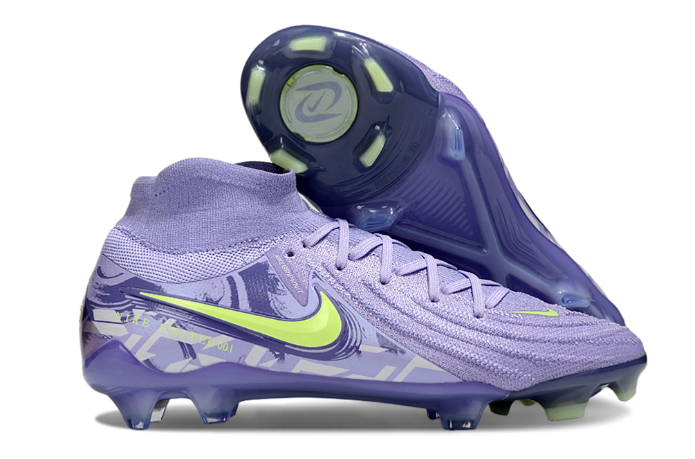 Phantom Luna Elite NU Super A Men's Full Knit Waterproof FG Soccer Shoes - Purple Agate/Barely Volt