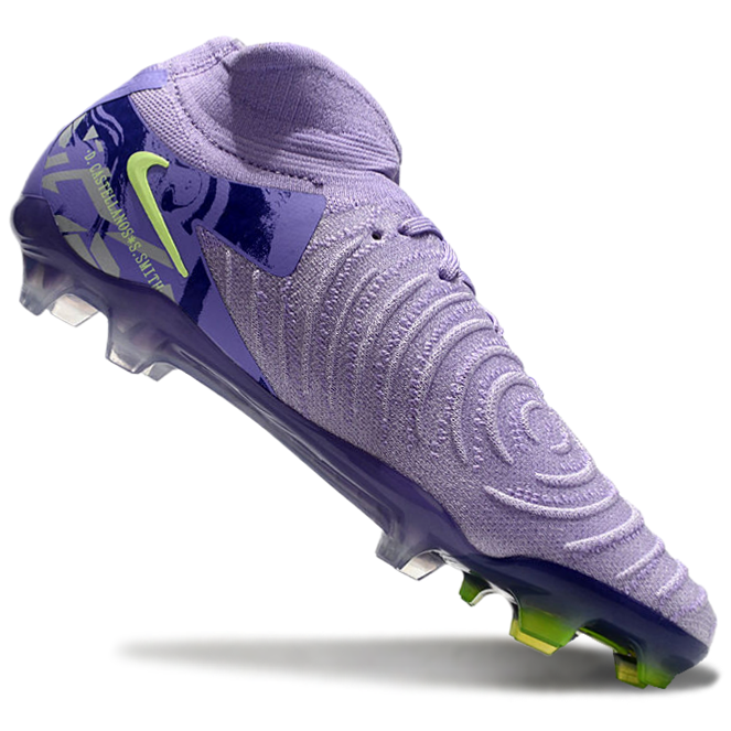 Phantom Luna Elite NU Super A Men's Full Knit Waterproof FG Soccer Shoes - Purple Agate/Green