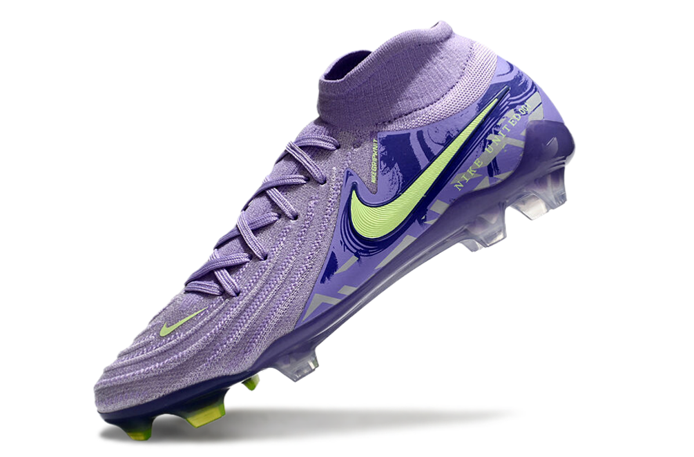 Phantom Luna Elite NU Super A Men's Full Knit Waterproof FG Soccer Shoes - Purple Agate/Green