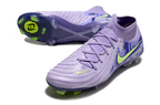 Phantom Luna Elite NU Super A Men's Full Knit Waterproof FG Soccer Shoes - Purple Agate/Green
