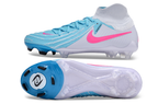 Phantom Luna Elite NU Super A Men's Full Knit Waterproof FG Soccer Shoes - Sky Blue/White/Red