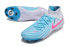 Phantom Luna Elite NU Super A Men's Full Knit Waterproof FG Soccer Shoes - Sky Blue/White/Red