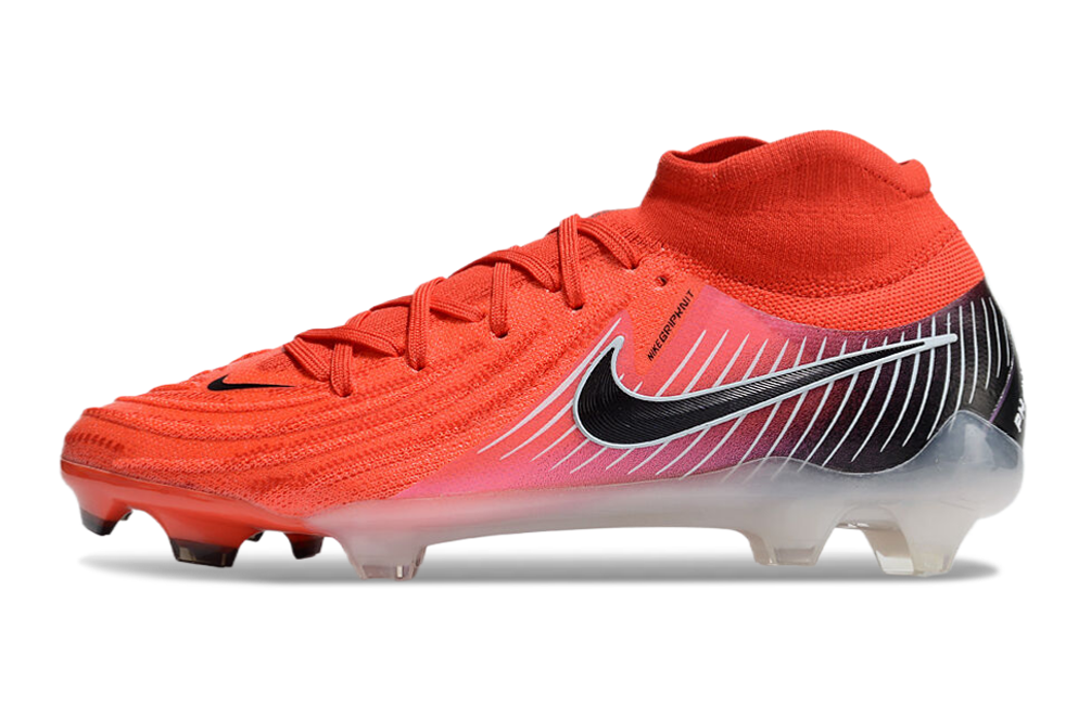 Phantom Luna Elite NU Super A Men's Full Knit Waterproof FG Soccer Shoes - Striking Red/Black