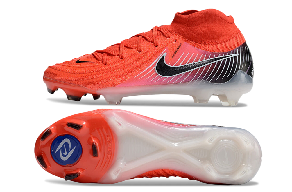 Phantom Luna Elite NU Super A Men's Full Knit Waterproof FG Soccer Shoes - Striking Red/Black