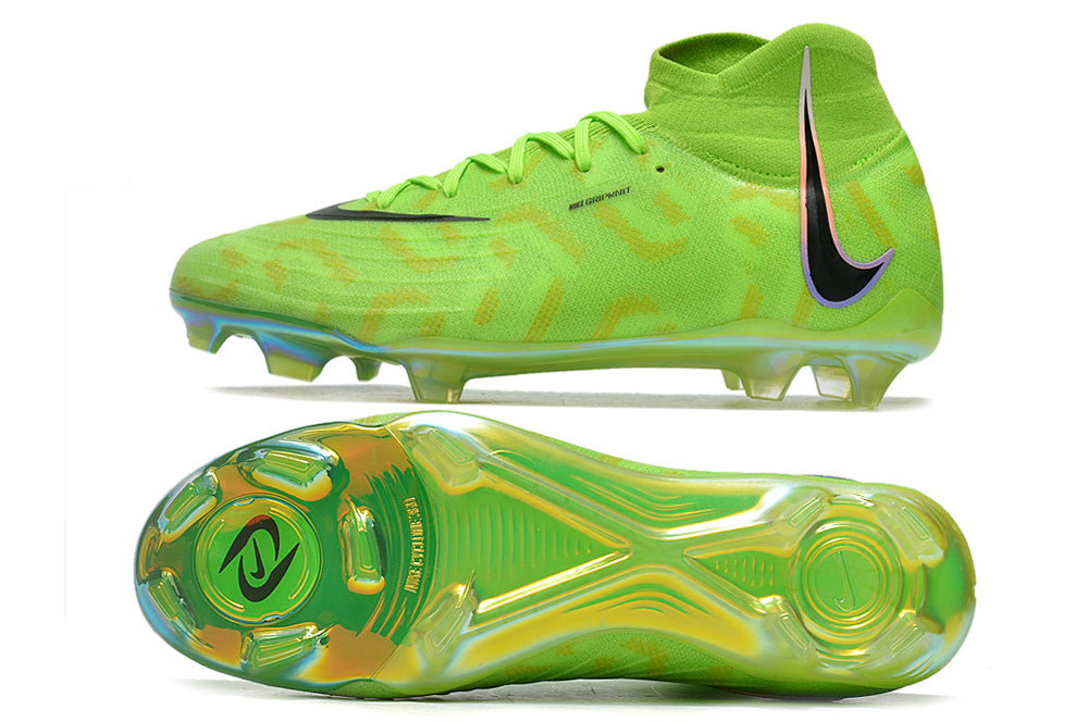 Phantom Luna Elite NU Super A Men's Full Knit Waterproof FG Soccer Shoes - Volt Green/Black