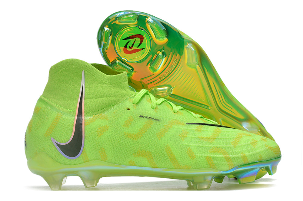 Phantom Luna Elite NU Super A Men's Full Knit Waterproof FG Soccer Shoes - Volt Green/Black