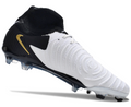 Phantom Luna Elite NU Super A Men's Full Knit Waterproof FG Soccer Shoes - White/Black/Gold