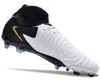 Phantom Luna Elite NU Super A Men's Full Knit Waterproof FG Soccer Shoes - White/Black/Gold