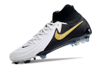 Phantom Luna Elite NU Super A Men's Full Knit Waterproof FG Soccer Shoes - White/Black/Gold