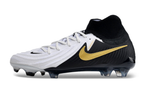 Phantom Luna Elite NU Super A Men's Full Knit Waterproof FG Soccer Shoes - White/Black/Gold