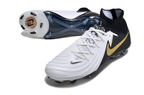 Phantom Luna Elite NU Super A Men's Full Knit Waterproof FG Soccer Shoes - White/Black/Gold