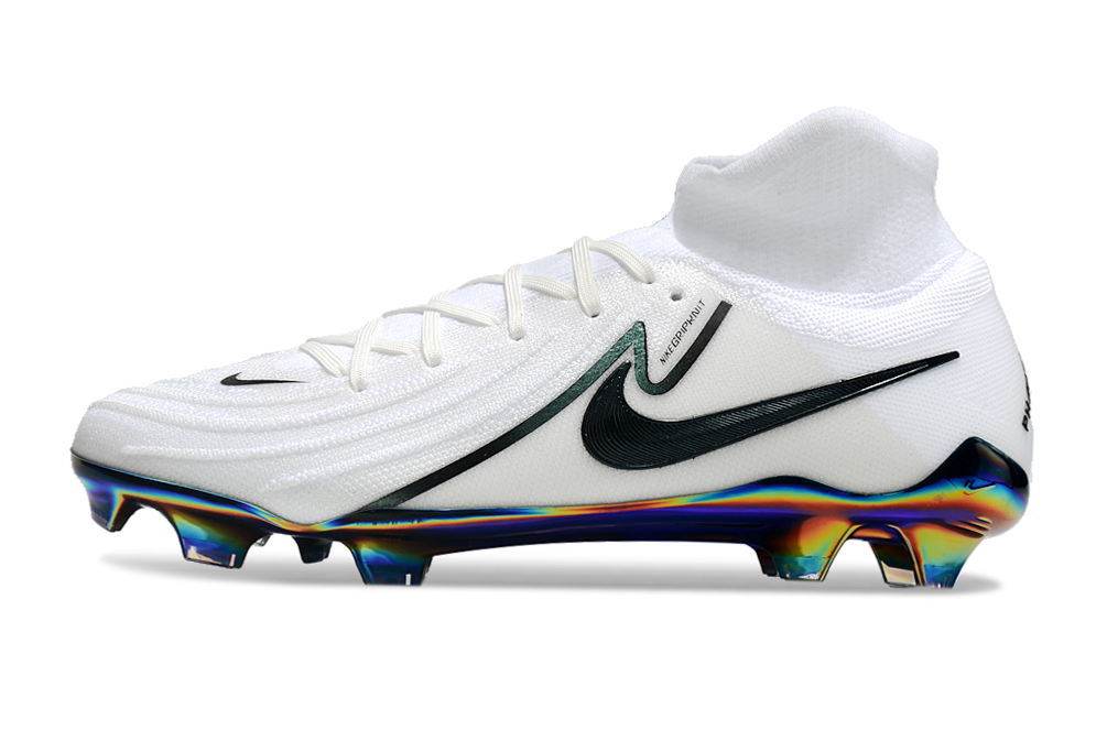 Phantom Luna Elite NU Super A Men's Full Knit Waterproof FG Soccer Shoes - White/Black/Green