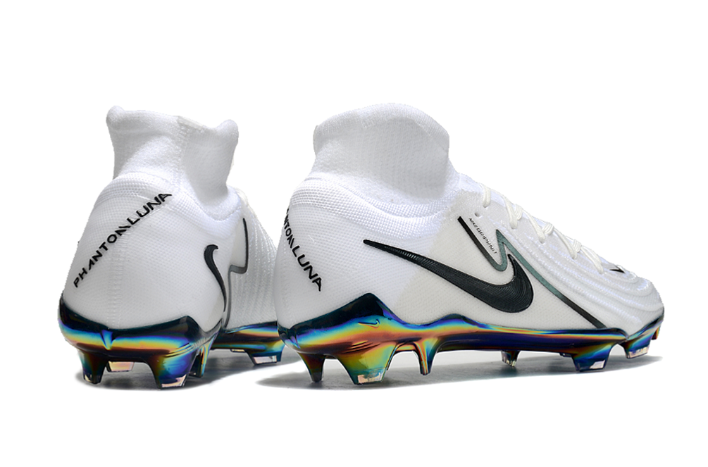 Phantom Luna Elite NU Super A Men's Full Knit Waterproof FG Soccer Shoes - White/Black/Green