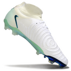 Phantom Luna Elite NU Super A Men's Full Knit Waterproof FG Soccer Shoes - White/Blue/Green
