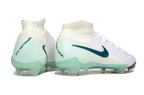 Phantom Luna Elite NU Super A Men's Full Knit Waterproof FG Soccer Shoes - White/Blue/Green