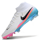 Phantom Luna Elite NU Super A Men's Full Knit Waterproof FG Soccer Shoes - White/Blue/Red/Black
