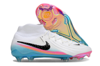 Phantom Luna Elite NU Super A Men's Full Knit Waterproof FG Soccer Shoes - White/Blue/Red/Black