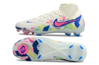 Phantom Luna Elite NU Super A Men's Full Knit Waterproof FG Soccer Shoes - White/Blue/Red/Yellow