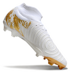 Phantom Luna Elite NU Super A Men's Full Knit Waterproof FG Soccer Shoes - White/Gold