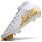 Phantom Luna Elite NU Super A Men's Full Knit Waterproof FG Soccer Shoes - White/Gold