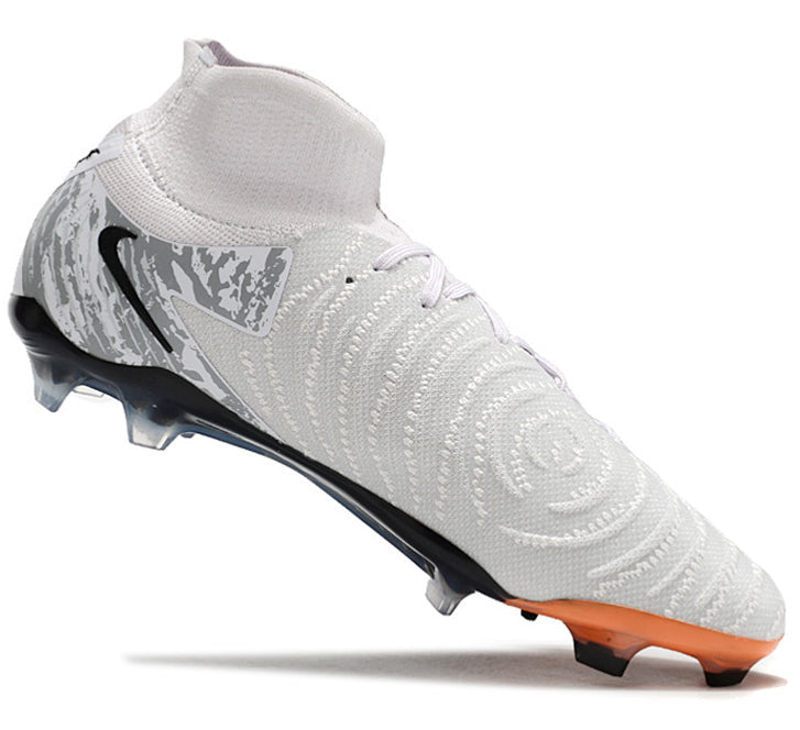 Phantom Luna Elite NU Super A Men's Full Knit Waterproof FG Soccer Shoes - White/Gray/Orange/Black