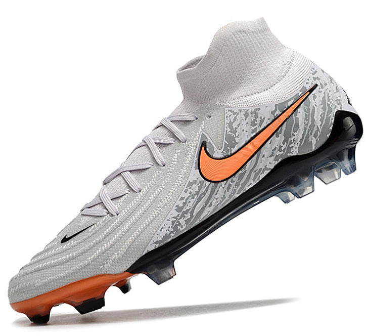 Phantom Luna Elite NU Super A Men's Full Knit Waterproof FG Soccer Shoes - White/Gray/Orange/Black