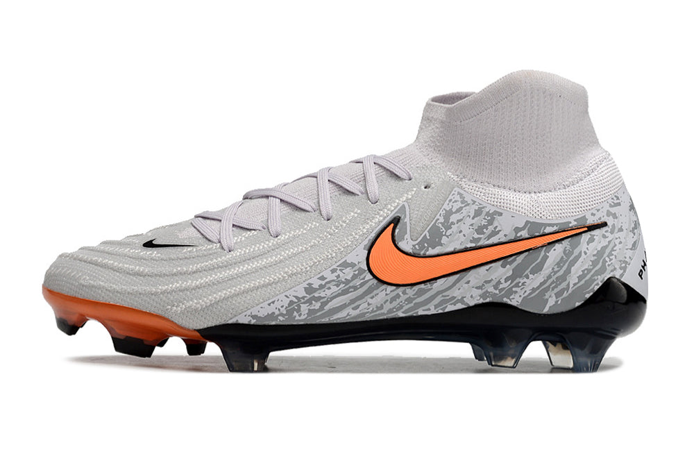 Phantom Luna Elite NU Super A Men's Full Knit Waterproof FG Soccer Shoes - White/Gray/Orange/Black