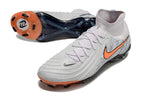 Phantom Luna Elite NU Super A Men's Full Knit Waterproof FG Soccer Shoes - White/Gray/Orange/Black