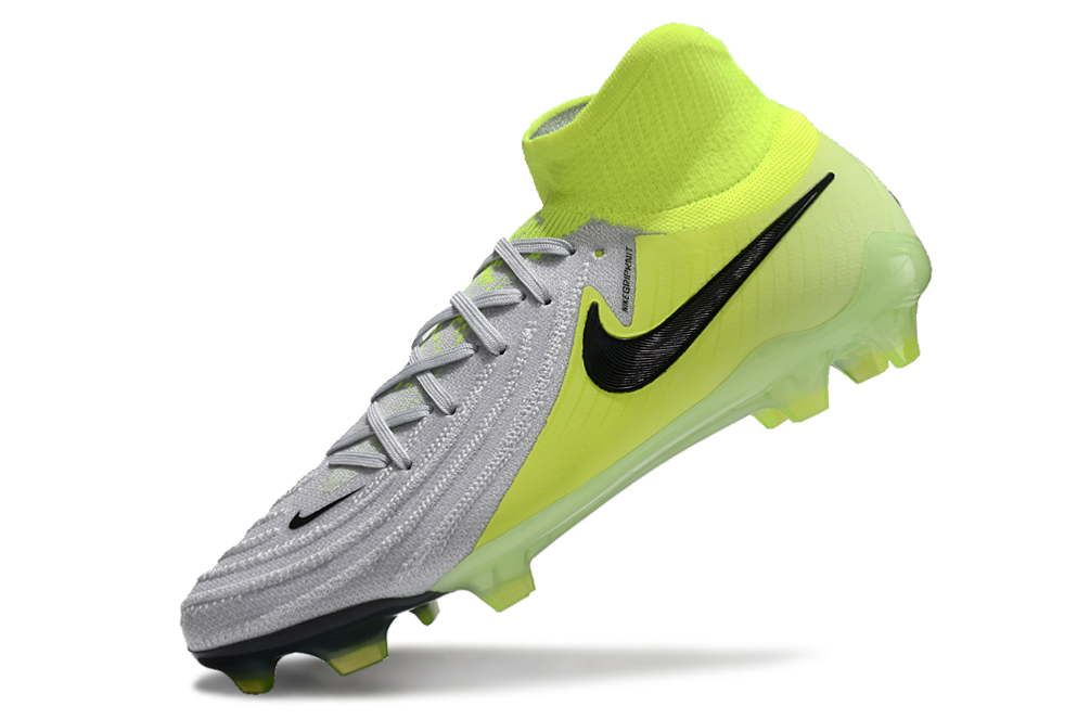 Phantom Luna Elite NU Super A Men's Full Knit Waterproof FG Soccer Shoes - White/Neon Yellow/Black